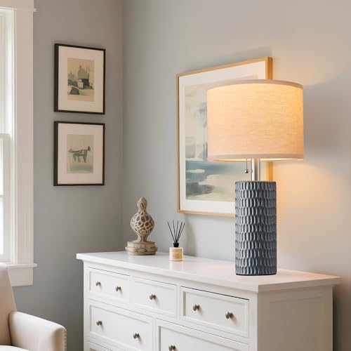 20.5" Modern Ceramic Table Lamps for Bedroom Set of 2 (2 Count)