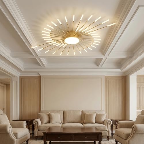 50.4 Inch Modern LED Flush Mount Ceiling Light