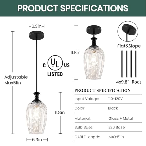 Glass Pendant Lights Kitchen Island