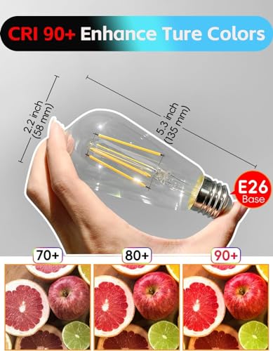 Edison Bulbs E26 LED Bulb 60 Watt Equivalent