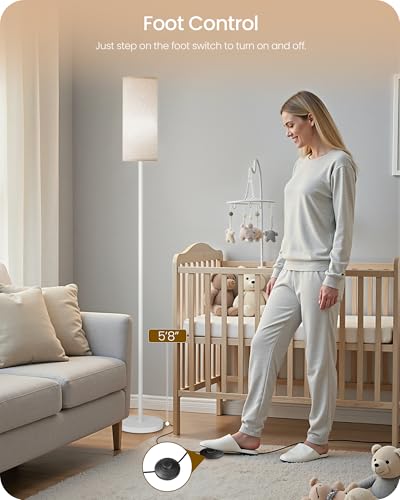 Dimmable Floor Lamps for Living Room with Remote and Foot Switch