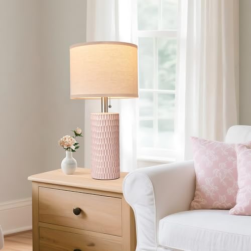 20.5" Modern Ceramic Table Lamps for Bedroom Set of 2