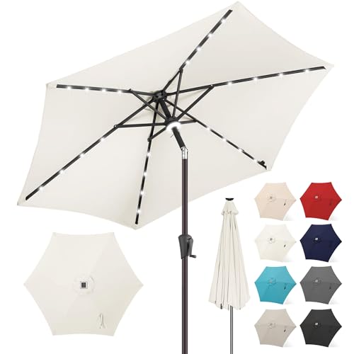 Solar Patio Umbrella with Centre Light