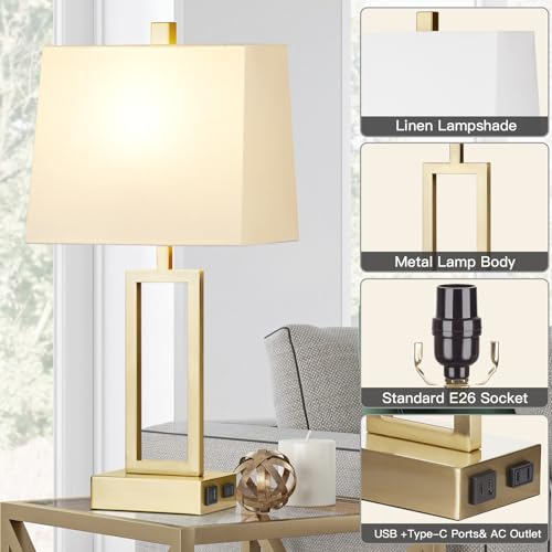 23.5" Touch Control Table Lamps Set of 2 (2 Count)