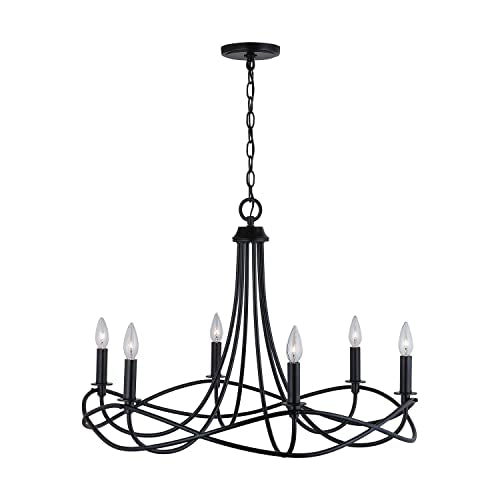 Capital Lighting 431661MB Sonnet Waving Metal Frame Candle Chandelier