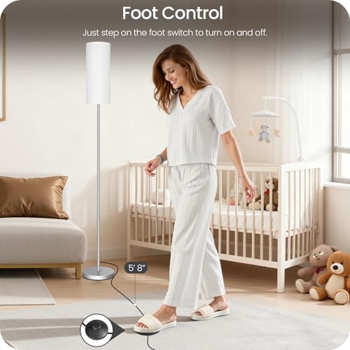 Dimmable Floor Lamps for Living Room with Remote and Foot Switch
