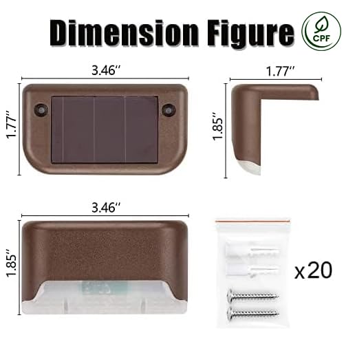 Solar Deck Lights Outdoor 20 Pack (20 Count)