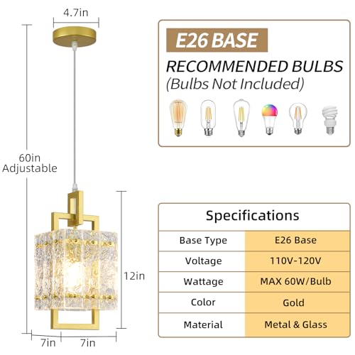 Gold Pendant Light Fixture
