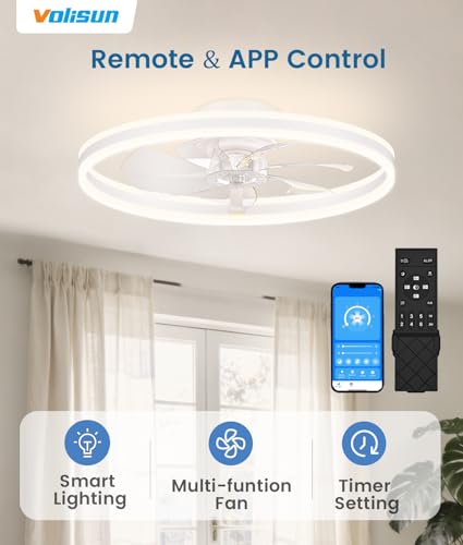 Low Profile Ceiling Fans with Lights and Remote