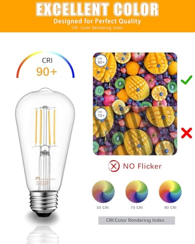90 Pack Vintage LED Edison Bulbs (90 Count)