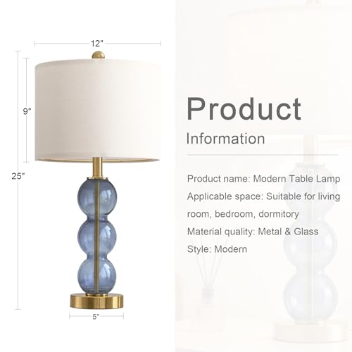 25" Blue Table Lamps for Living Room