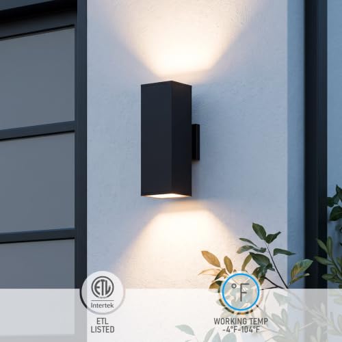 2 Pack 18" Outdoor Rectangular Wall Light (2 Count)