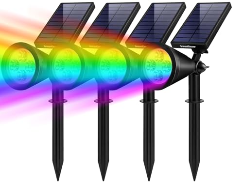 4 Solar Lights Outdoor Spotlight Garden Yard Landscape