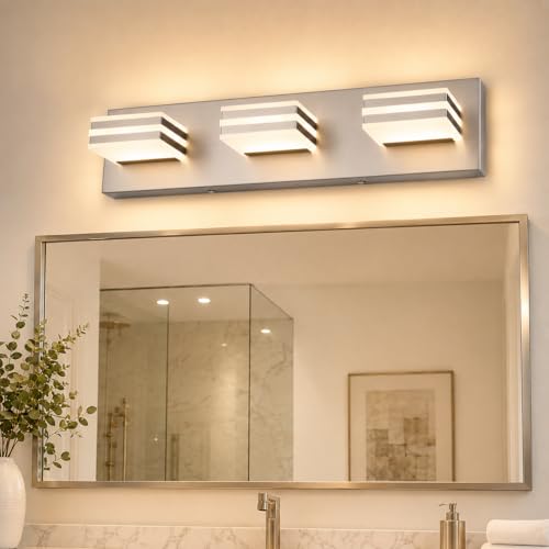 3 Light Brushed Nickel Vanity Light for Bathroom