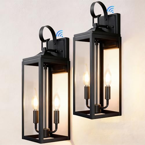 17.6" 2 Pack Dusk to Dawn Outdoor Wall Sconce Lighting (2 Count)