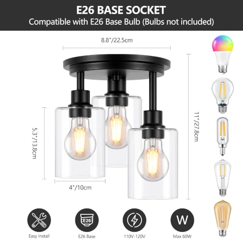 Semi Flush Mount Ceiling Light
