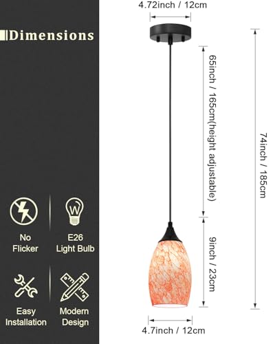 Vintage Art Burgundy Pendant Lighting