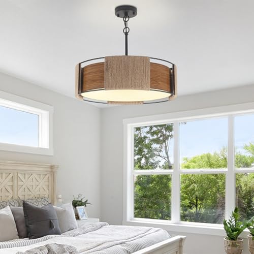 19.7'' Rattan Chandelier