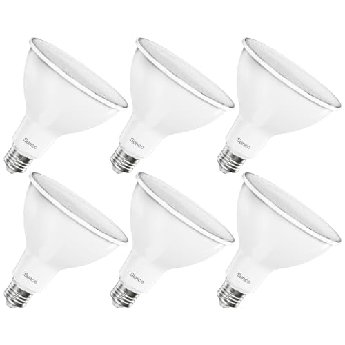 Sunco 6 Pack PAR38 LED Flood Light Bulb (6 Count)