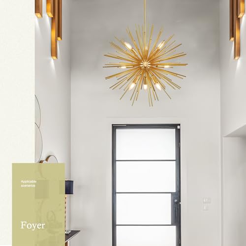 31.5" Gold Sputnik Chandelier 12
