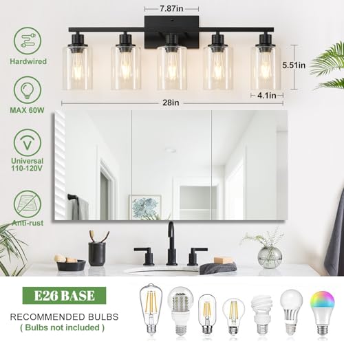 5 Light Bathroom Light Fixtures