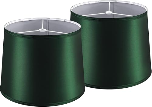 Dark Green Lamp Shadesfor Table Lamps Set of 2 Medium (2 Count)