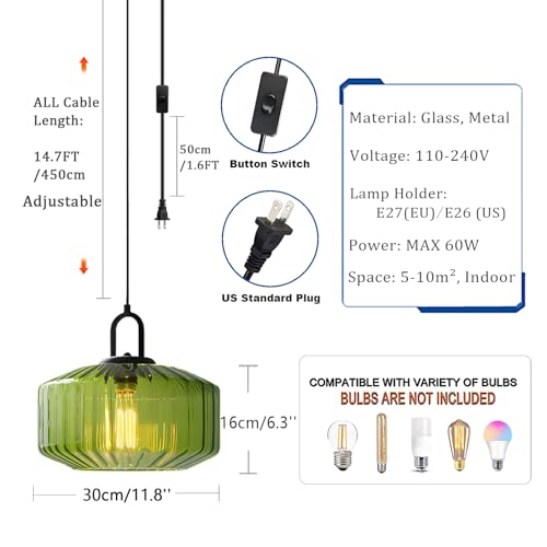 Vintage Plug in Pendant Light