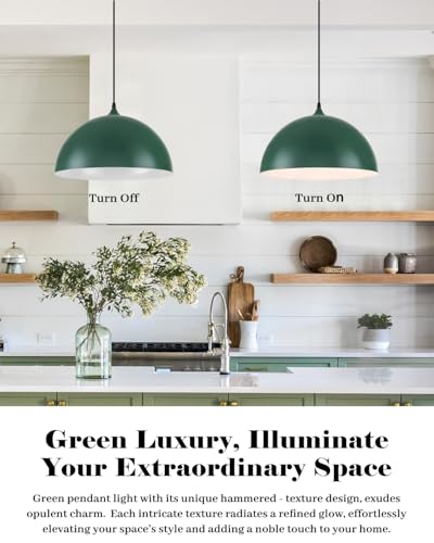 Green Pendant Lights Kitchen Island