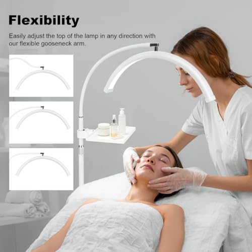 Half Moon LED Floor Light with Tool Tray for Lash Techs