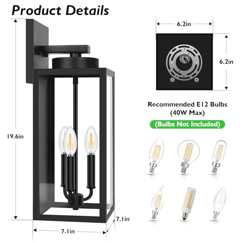 19” Large Outdoor Wall Light