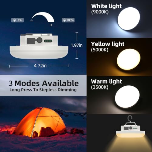 Rechargeable Camping Light Portable Hanging LED Tent Lights