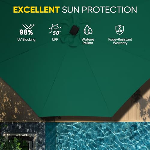 9ft Patio LED Umbrella with light