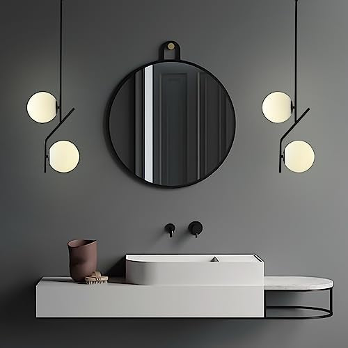 Modern Style Pendant Light Fixture Globe Chandelier Black Hanging Light Fixture for Kitchen Island Dinning Room Bedroom