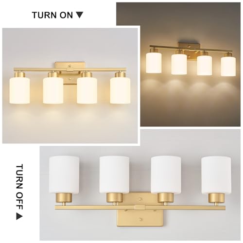 Gold Bathroom Light Fixtures Vanity Lights Over Mirror