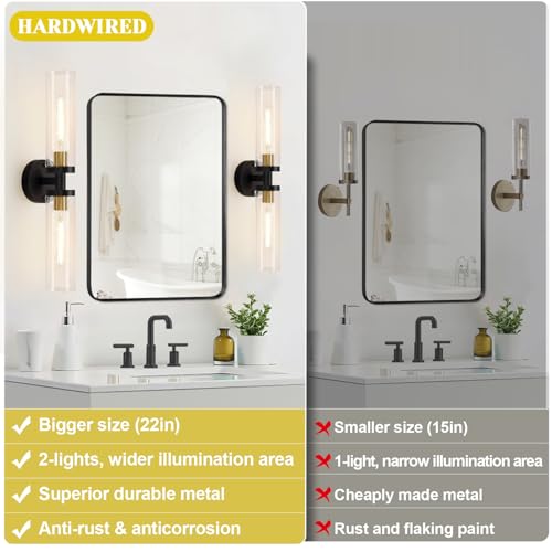 Hardwired Wall Sconces Set of Two (2 Count)