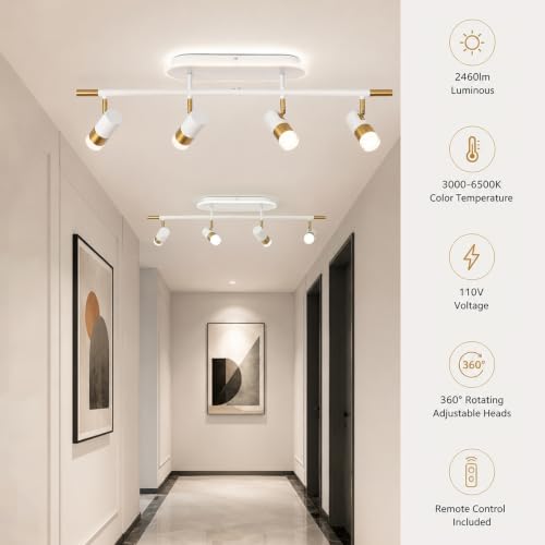 4 Light LED Track Lighting Fixtures Ceiling