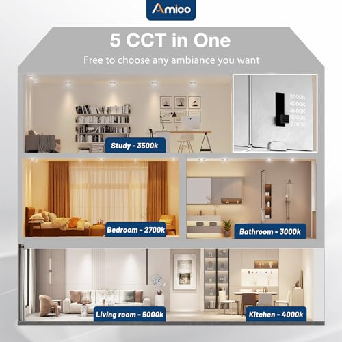 24 Pack 6 Inch LED Recessed Light with Junction Box (24 Count)