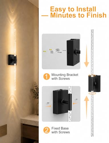 Crystal Bubble Rechargeable Wall Sconces Set of 2 (2 Count)