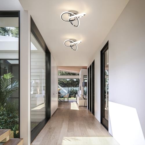 Hallway Light Acrylic Modern LED Ceiling Light Fixtures Cool White 6000K Close to Ceiling Lights for Bedroom