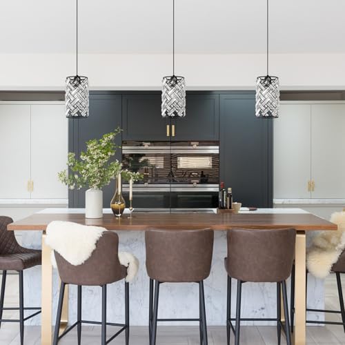 Modern Black Crystal Pendant Light Fixture