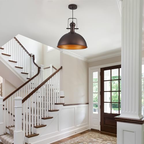12 Inch ORB Farmhouse Pendant Lights for Kitchen Island 2 Pack (2 Count)