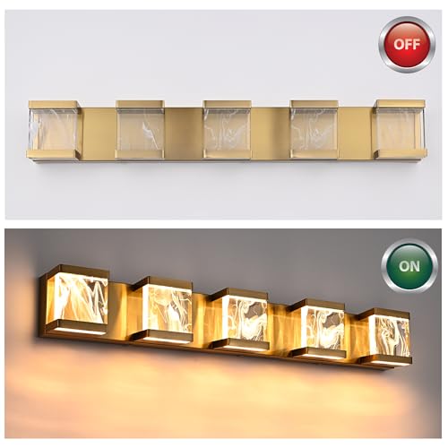 LED Bathroom Lighting Fixtures Over Mirror 25W 3000K Warm Lighting
