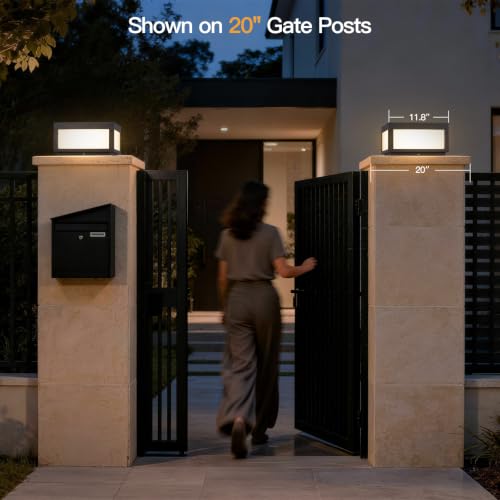 12" Outdoor Post Lights Hard Wired