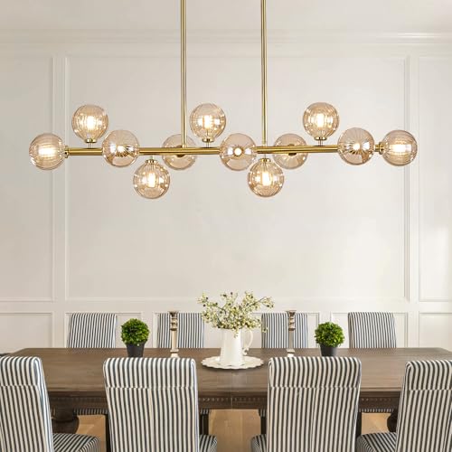 50" Large Glass Globe Sputnik Chandelier