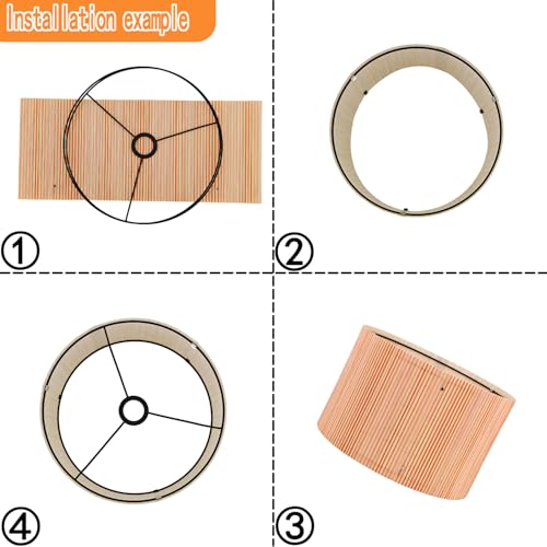Modern Pendant lamp shade Art decorative Orange Lines Minimalist 13.8x9Inch