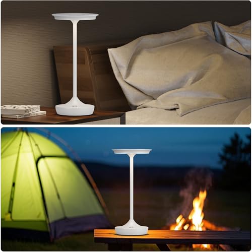 LED Rechargeable Cordless Outdoor 6000mAh Battery Table Lamp 2 (2 Count)