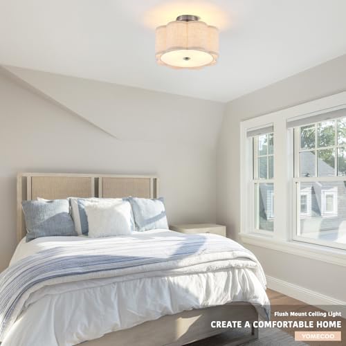 13" Chrome Semi Flush Mount Ceiling Light