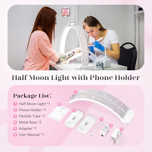 Half Moon Light for Nail Desk