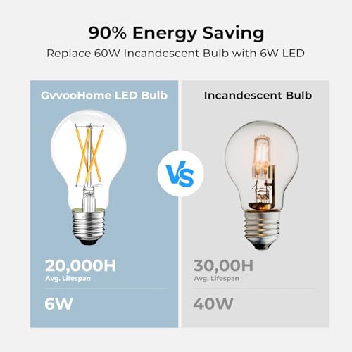 A19 E26 Edison Bulbs 60 watt Equivalent (4 Count)