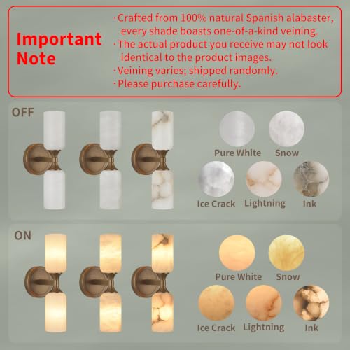 Alabaster Wall Sconce (2 Count)